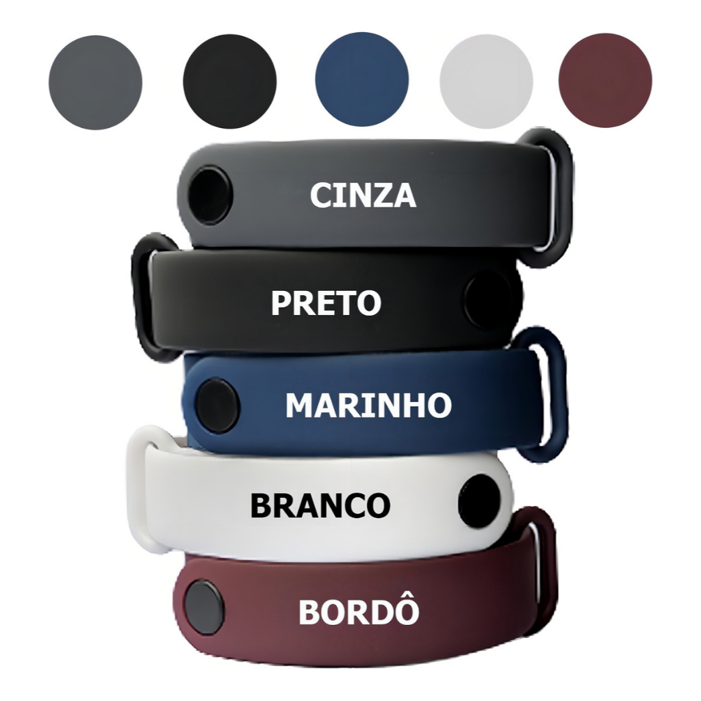 Kit 5 Pulseiras Mi Band 7 6 5 Xiaomi Amazfit Band 5 Silicone Colorida Esportiva