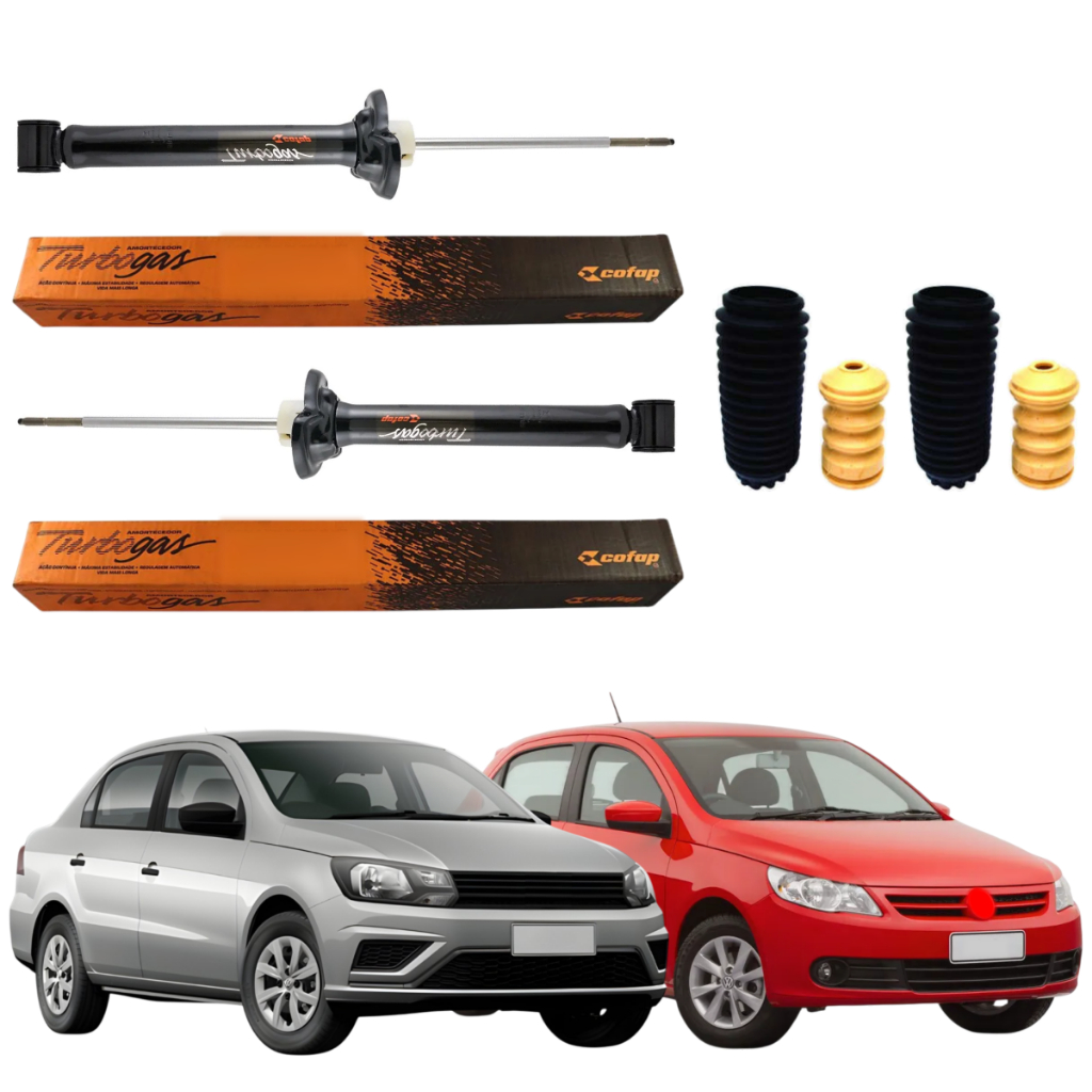 PAR AMORTECEDOR TRASEIRO GOL E VOYAGE G5 G6 G7 2008 A 2023 COFAP + KIT