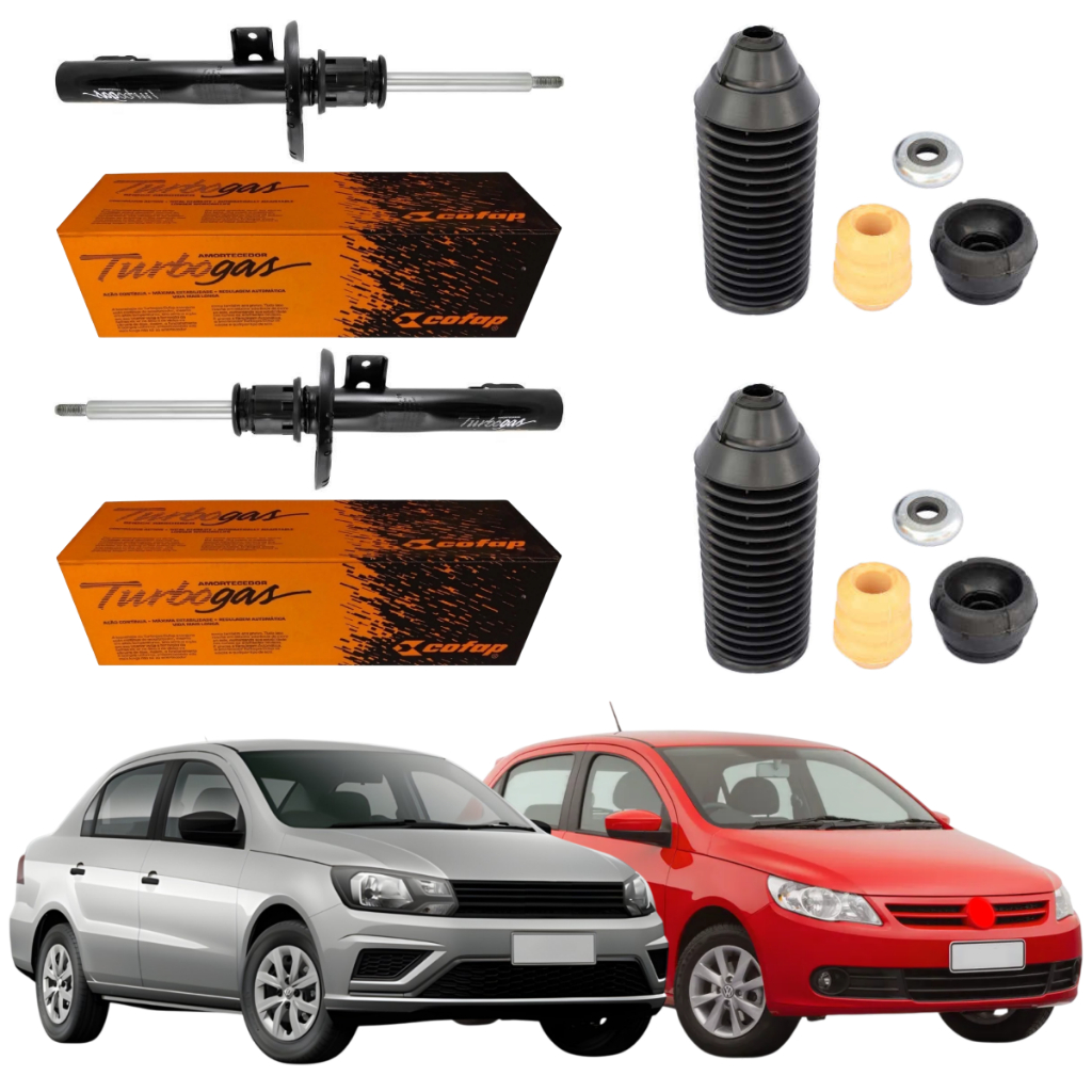 PAR AMORTECEDOR DIANTEIRO GOL E VOYAGE G5 G6 G7 2008 A 2023 COFAP + KIT