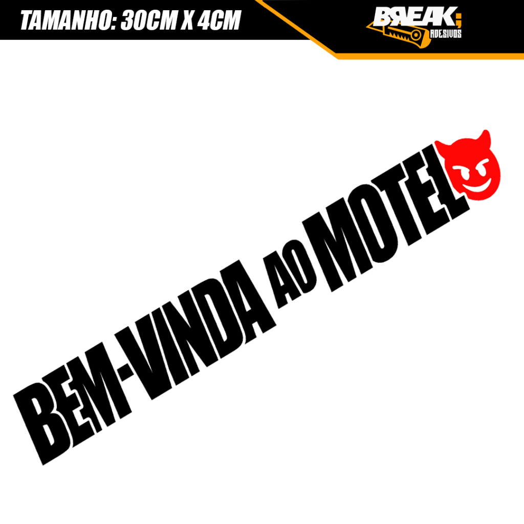 Adesivo Bem Vinda ao Motel 30x4 em Recorte Carro/Moto/Caminhão em Oferta na Shopee