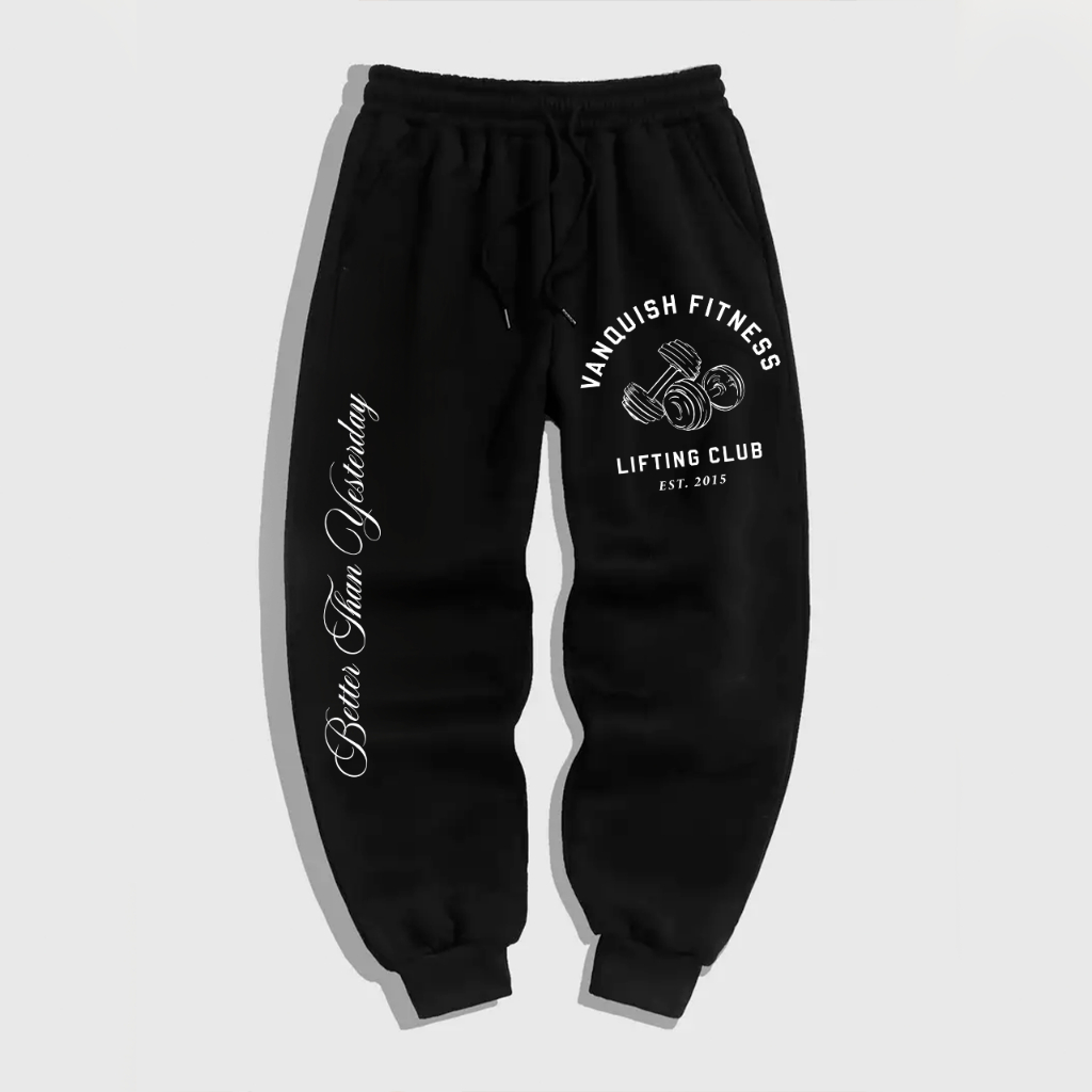Calça Moletom Algodão Confortável Academia Moda Fitness Vanquish Lifting Club