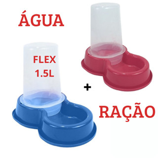 Comedouro Bebedouro Automático flex 1.5L Cachorro Gato Para Cães