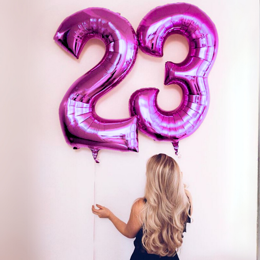 KIT COM 2 BALÕES BEXIGAS NÚMEROS GRANDES 75CM ROSA PINK FESTA ANIVERSARIO DECORAÇÃO