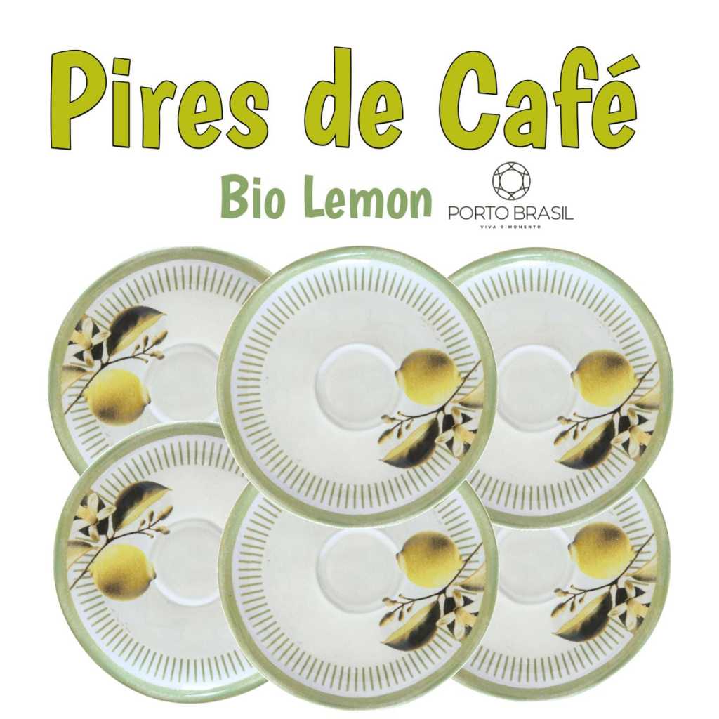 Pires Para Xícara de Café Cerâmica Jogo 2ª linha Porto Brasil 13cm Linha Limão Siciliano Louças Decoração Café Porcelana em Oferta na Shopee