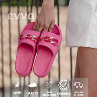 Chinelo Feminino Plataforma Anabela com corrente Salto Leve 100% em EVA em Oferta na Shopee