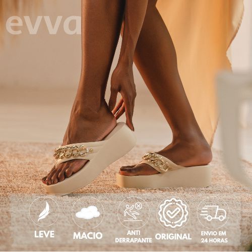 Chinelo Feminino Plataforma Salto Super Leve e Macio em EVA em Oferta na Shopee