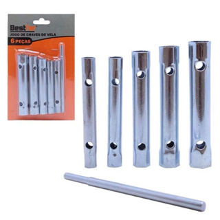 Jogo De Chave De Vela Kit 6 Peças 8mm a 17mm Aço Galvanizado BFH2865 Bestfer em Oferta na Shopee