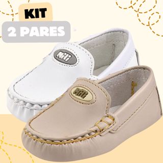 Kit 2 Pares De Mocassim Masculino Bebe Social Batizado Menino Infantil Confortável Promoção em Oferta na Shopee