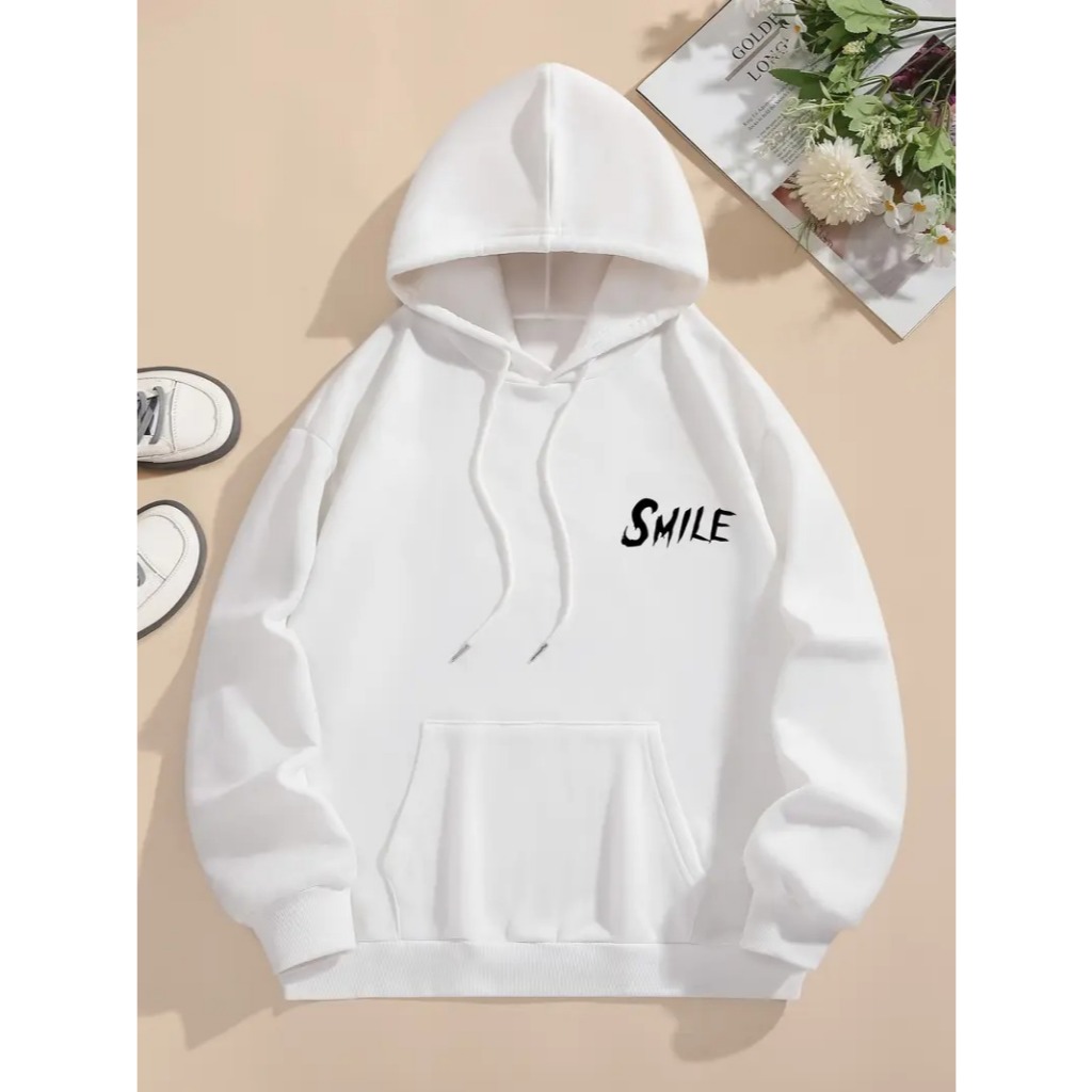 Moletom com Capuz Estampado Unisex - Moletom Casual com Cordão para Outono & Inverno, Poliéster, Lavável à Máquina