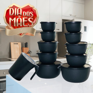 Kit Potes 10 Bowl + Jarra Cozinha Saladeira Pote Marmitas