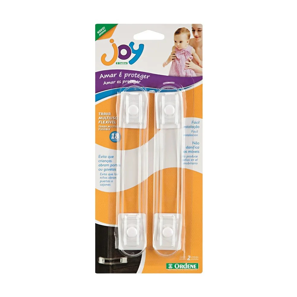 Kit 2 a 10 Travas Bebe Criança Gaveta Armário Geladeira Porta Flexivel Ordene Joy