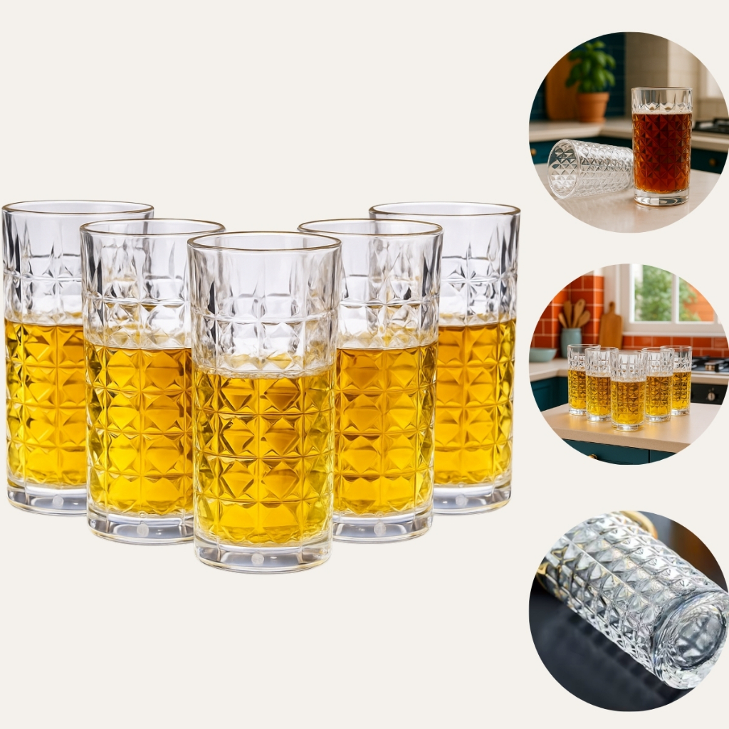 Kit Copo Vidro 6 Unidades Drinks Bebidas Transparente 310ml