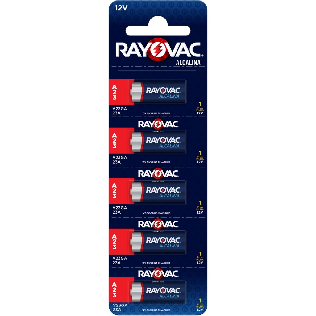 Pilha Alcalina 23A Rayovac Bateria MN21 V23GA A23 5 unidades - Home Appliances