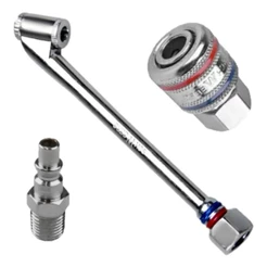Kit Engate Rápido + Bico Duplo De Encher Pneu + Pino Engate