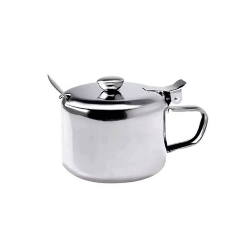 Açucareiro Tampa e Colher Aço Inox Utilidades — R$ 19,99 em Shopee