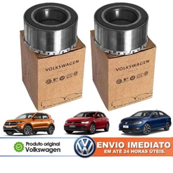 Par de Rolamento de Roda Dianteiro Original Volkswagen Polo Virtus T-Cross Nivus 2QB407625 Novo C/NF