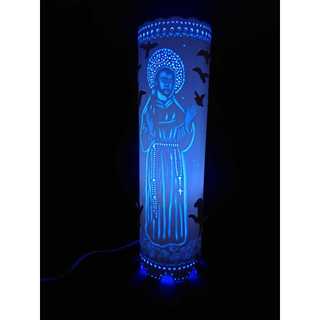 Luminária São Francisco de Assis Santo Protetor  Abajur Artesal 37 CM Bivolt