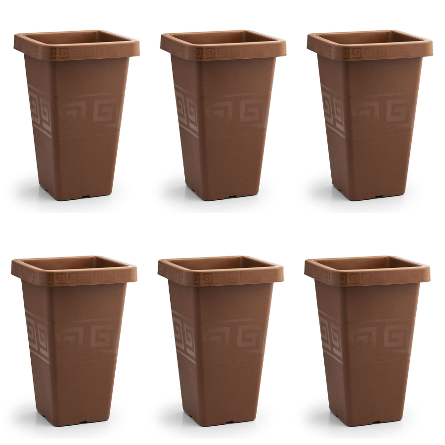 6 Vasos Coluna Grego 10 Litros Para Plantas Flores Decoração Casa Jardim