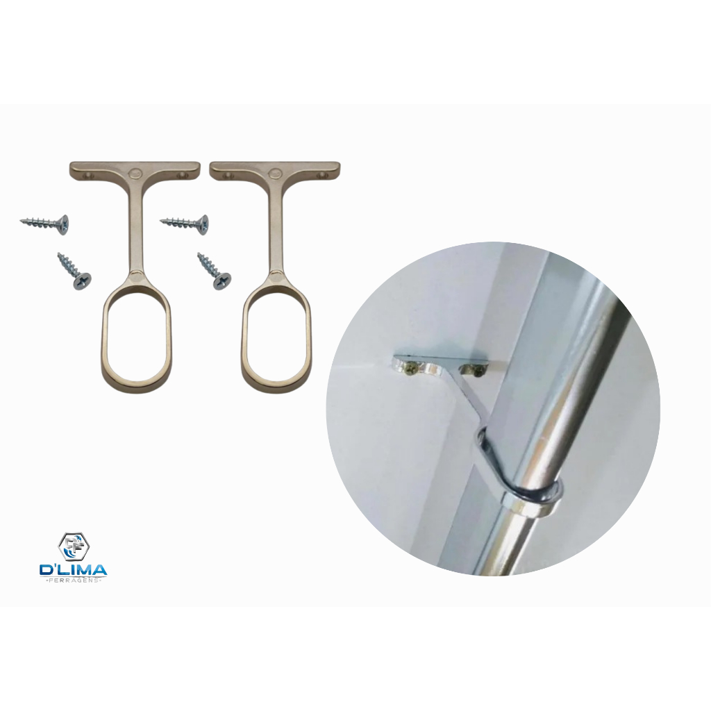kit 2 Suporte Cabideiro Central Oval Oblongo Guarda Roupa Moveis em Oferta na Shopee