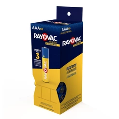 Pilha Zinco AAA Rayovac Bateria Carvão 3A Palito Amarelinha Tubo kit com 40 unidades