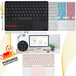 Teclado Sem Fio Com TouchPad Bluetooth TV, TV Box, PC e Notebook-Celular-Laptop-Tablet 2.4GHz