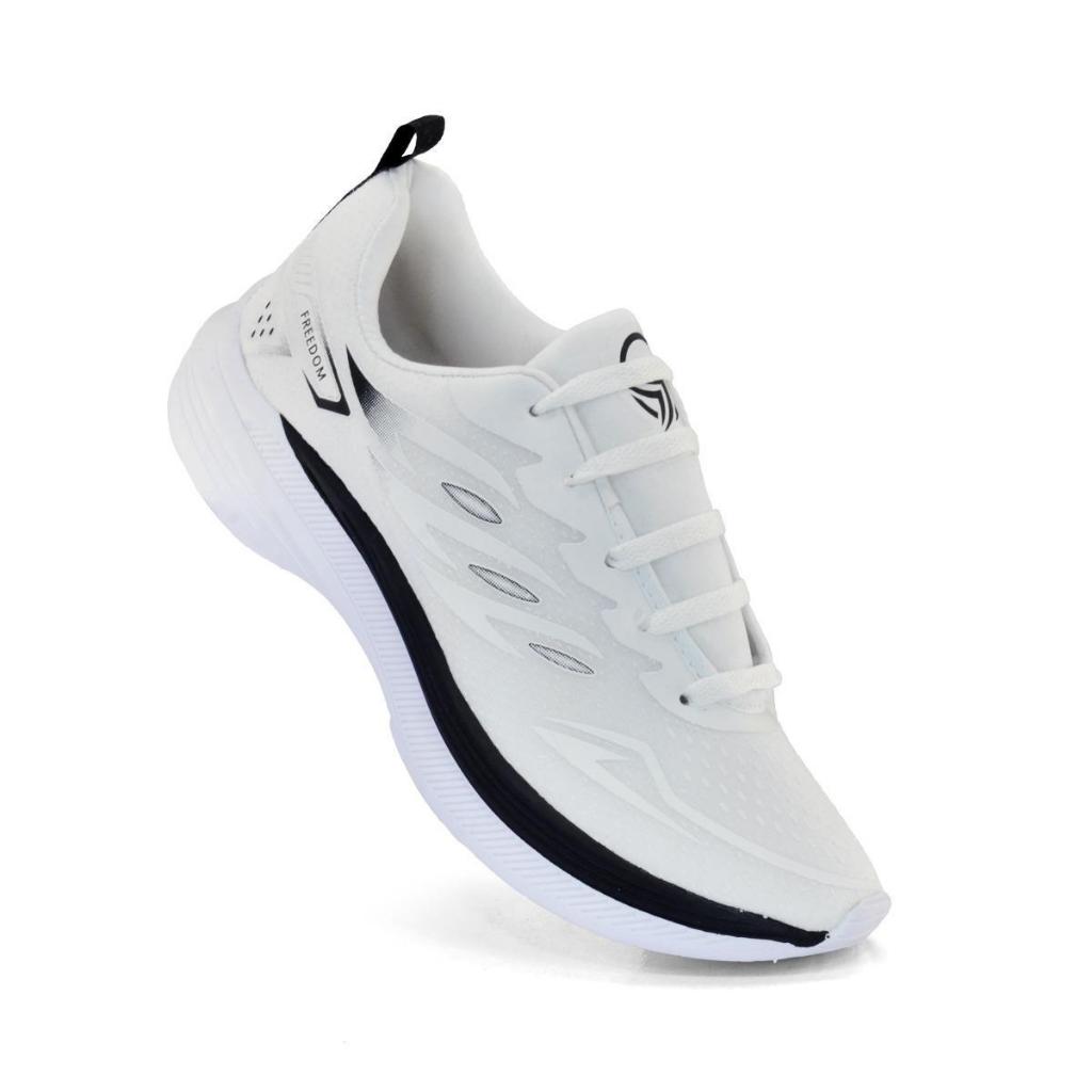 Tenis Masculino Escolar Academia Original FREEDOM Corrida Caminhada Lançamento BRANCO PRETO em Oferta na Shopee