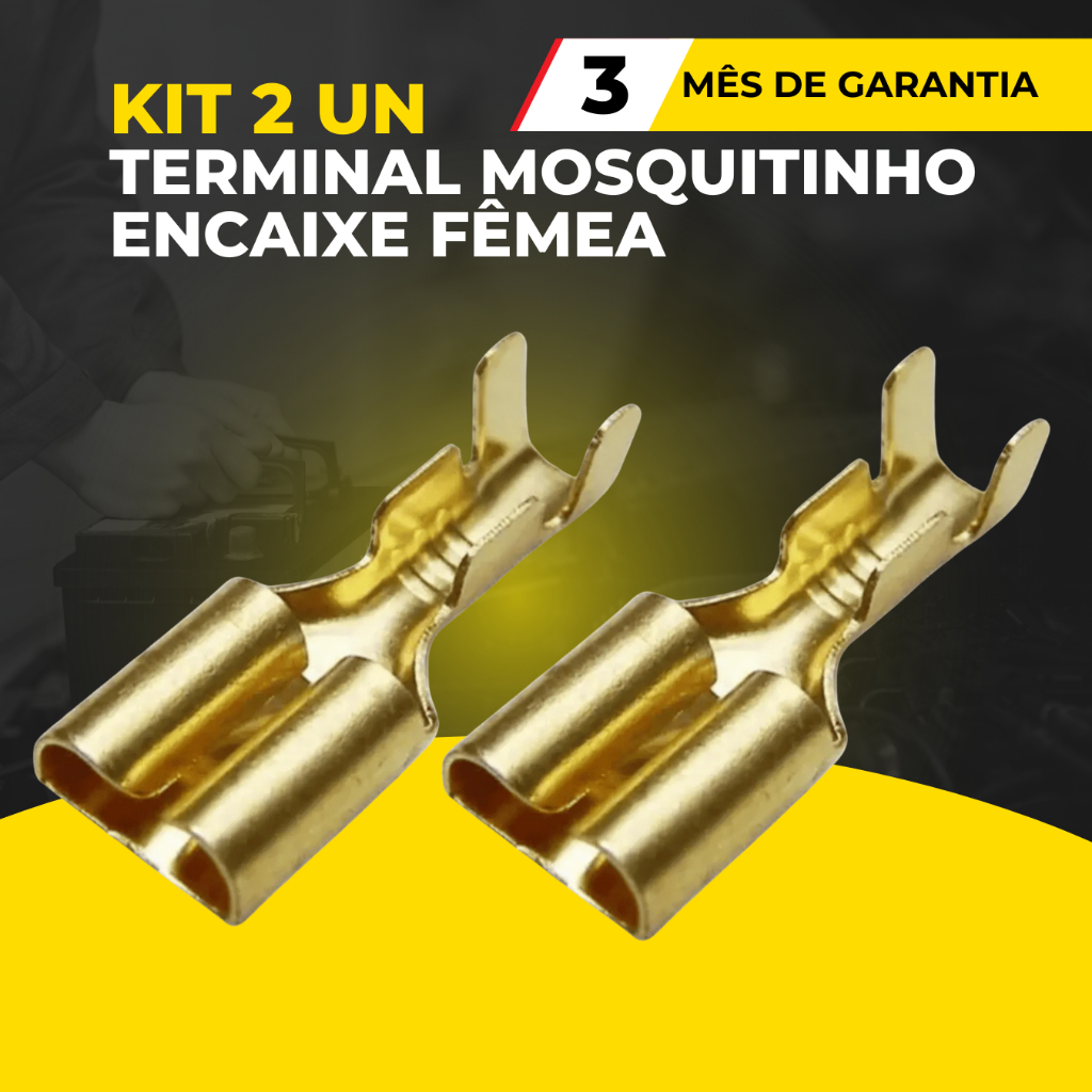 KIT 2UN TERMINAL MOSQUITINHO ENCAIXE FÊMEA