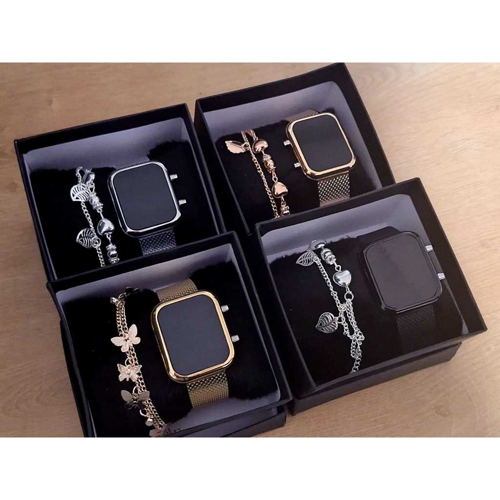 Kit Relógio Digital de Led e Pulseira em Oferta na Shopee