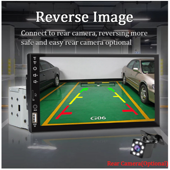 Central Multimídia Universal Mp5 Bt 1 Din 7 Espelha Dvd Câmera de Ré