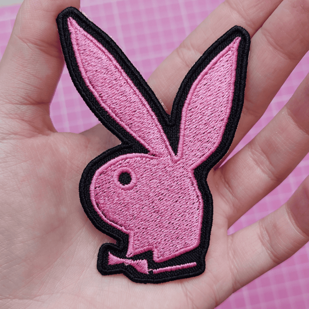 Patch bordado termocolante coelhinho playboy