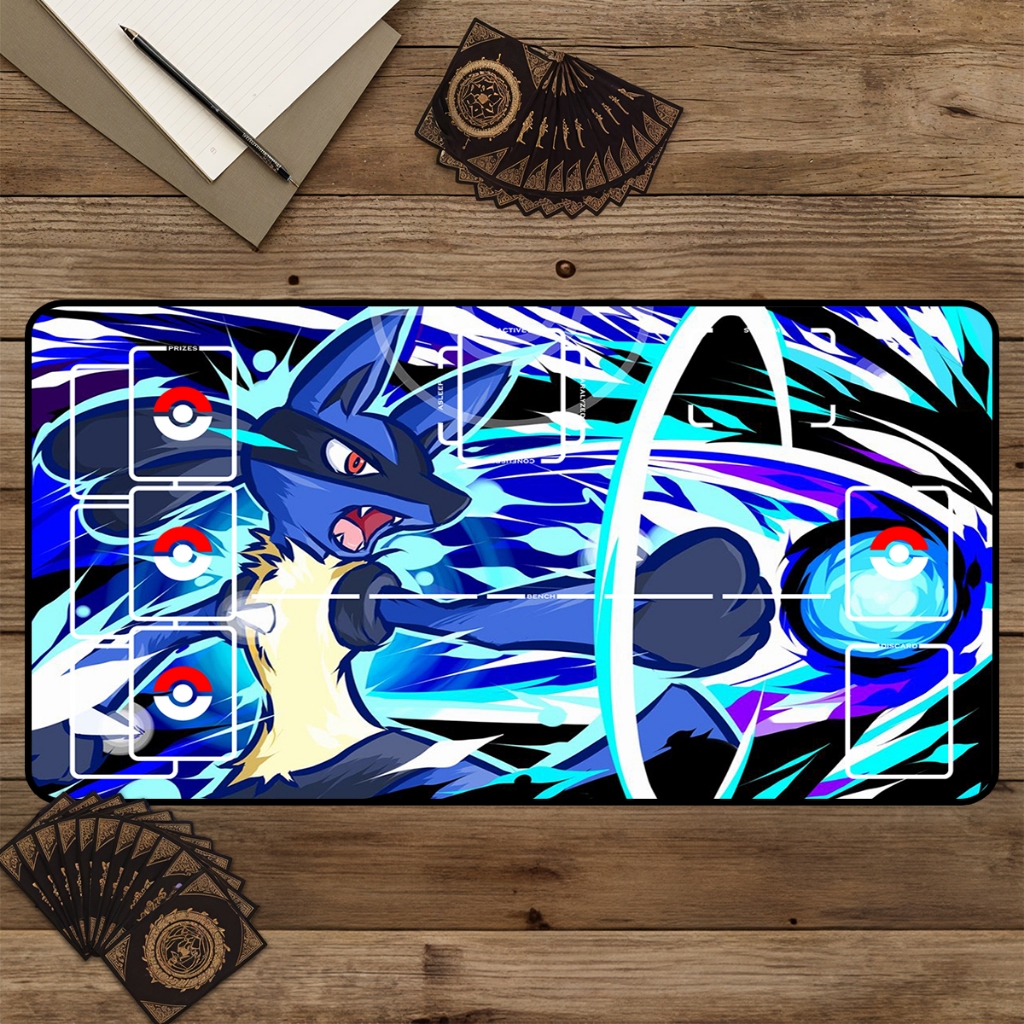 Playmat Poke  TCG Tapete Para Jogos De Cartas Magic 70x35 cm Varias Opções