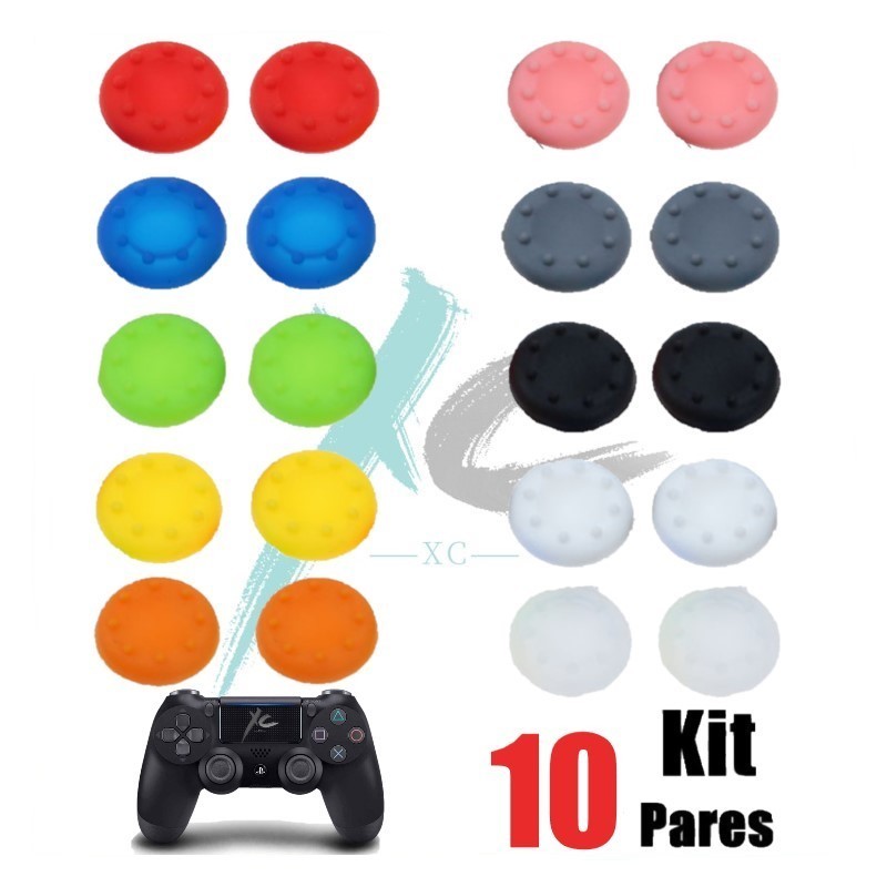 5 Pares de Grip borracha Protetora de Silicone para Analógicos de Controles de PS4/PS5/Xbox Series/One/360