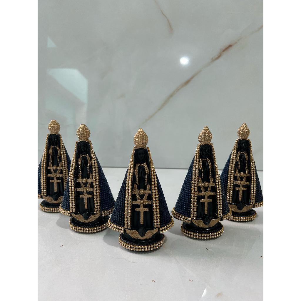 Kit com 5 Imagens de Nossa Senhora Aparecida – 15cm | Lembrancinha para Batizado e Casamento