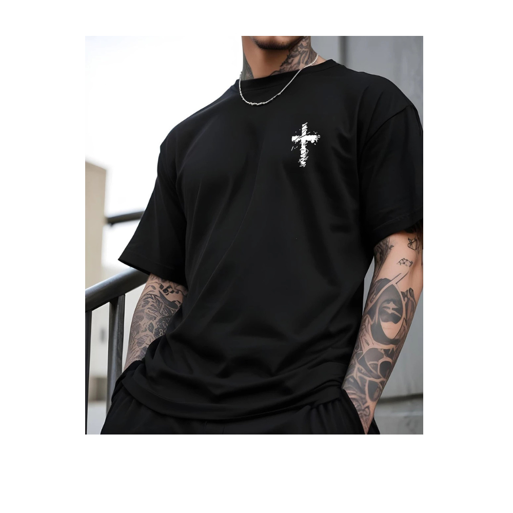Camiseta Masculina Camisa Street Faith Camisa Manfinity 100% Algodão