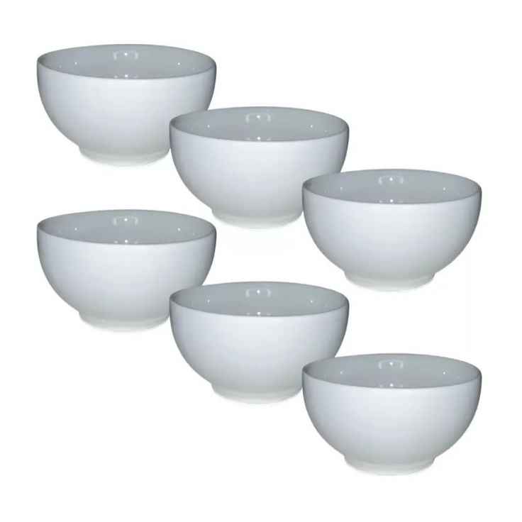 24 Tigelas Cumbuca de Porcelana 500 Ml 1º Linha Sorvete Açaí Caldos