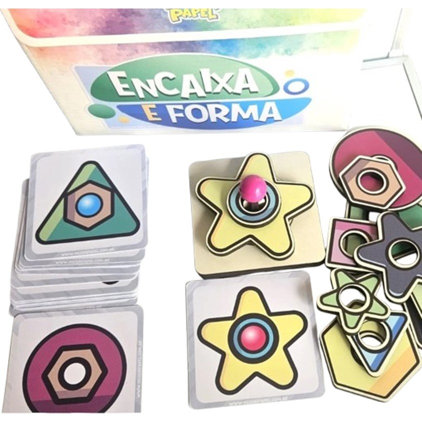 Encaixa e Forma Jogo Educativo Formas Geométricas e Coordenação Motora