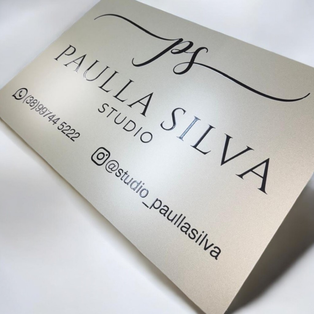 Placa Acm Fachada Externa Personalizada Sua Logo Impressa Lindo Resistente em Oferta na Shopee