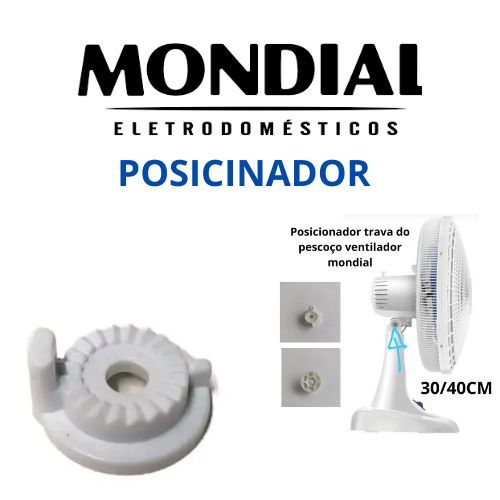 Posicionador trava do pescoço ventilador mondial 30cm/40cm/branco original