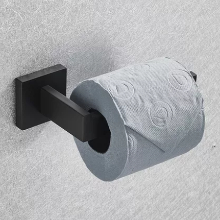 Kit Acessórios Banheiro Preto Inox 304 Escovado Luxo 4 Peças · foto 2