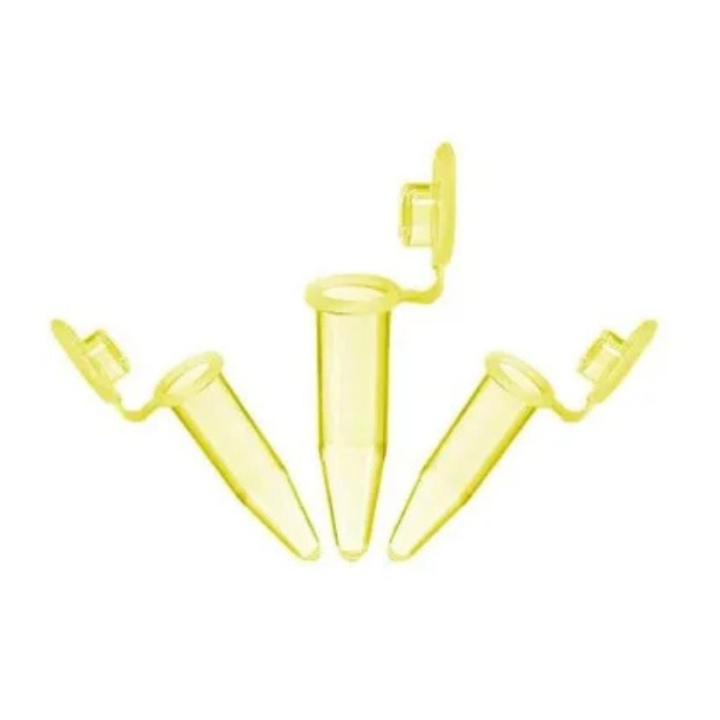 Microtubo Pino Flaconete Epp 0,2ml Amarelo Pct C/ 1000 Peças