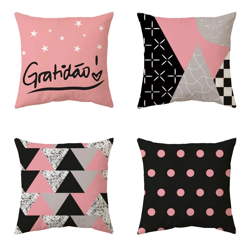 Kit Com 04 Capas De Almofadas Decorativas 45x45 Em Oxford