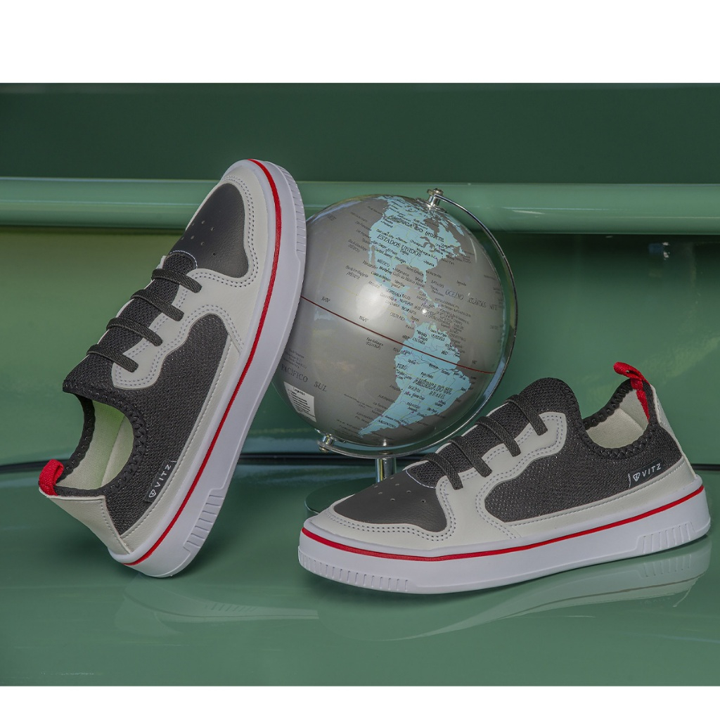 Kit Brinde Tênis Fly Preto/Branco | Vitz + Super Carro - Baby & Kids Fashion