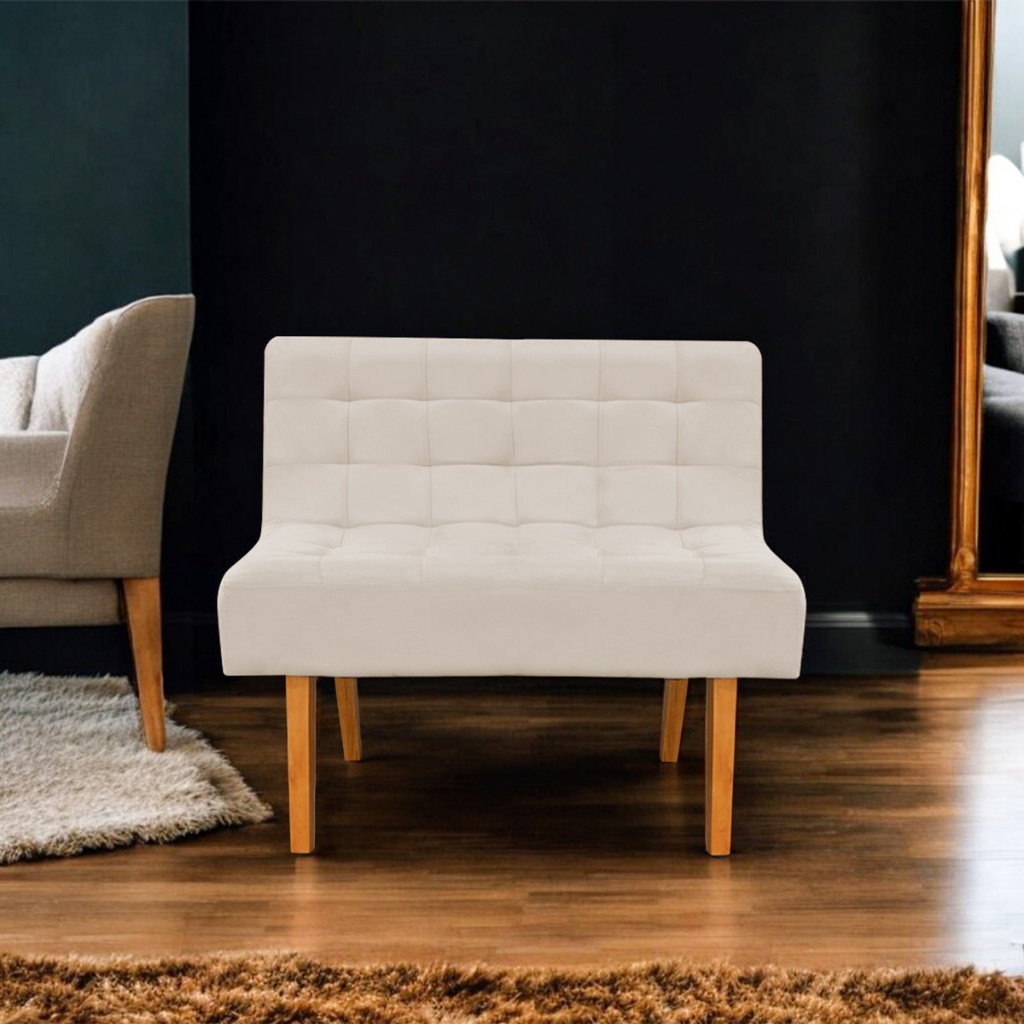 Poltrona Sofá 2 Lugares Sonoma Suede Pés Quadrado kit Sala Decoracao - GF Móveis em Oferta na Shopee