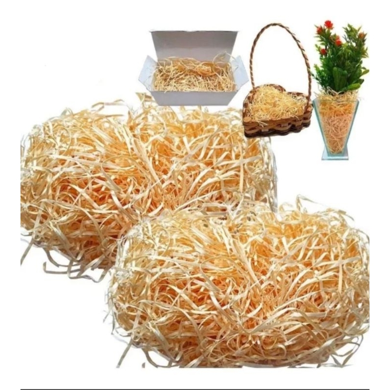 1 Kg Palha para Decoração - Palha Decorativa para Cestas de café da manhã e Presentes