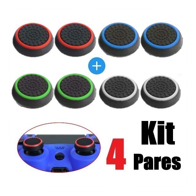 Par de Grip borracha Protetora de Silicone para Analógicos de Controles de PS4, PS5, Xbox One e 360 em Oferta na Shopee