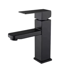 Torneira Lavabo Banheiro Preta Misturador Monocomando S304