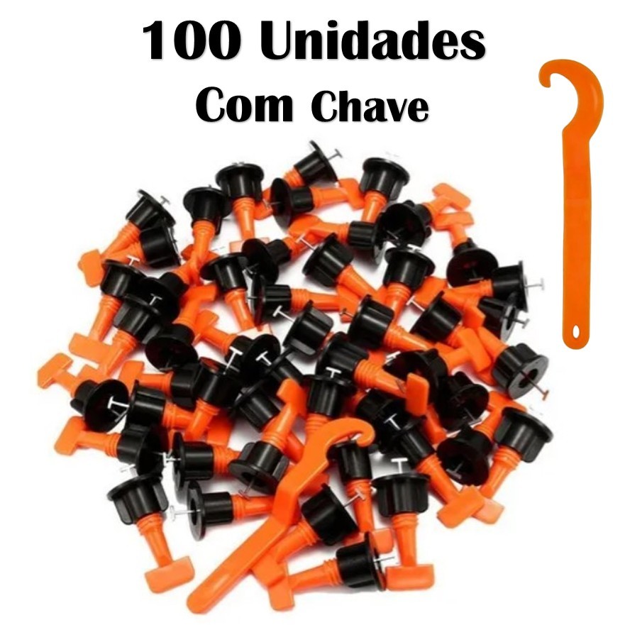 Kit 100 Nivelador Espaçador Reutilizável Pisos Porcelanato + Chave Aplicadora em Oferta na Shopee