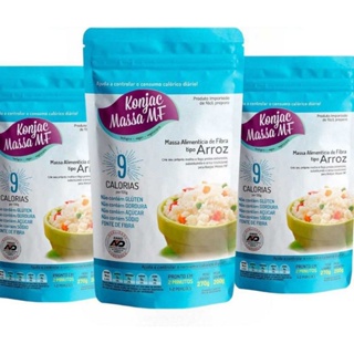 Kit 3 konjac Arroz Massa Zero Calorias em Oferta na Shopee