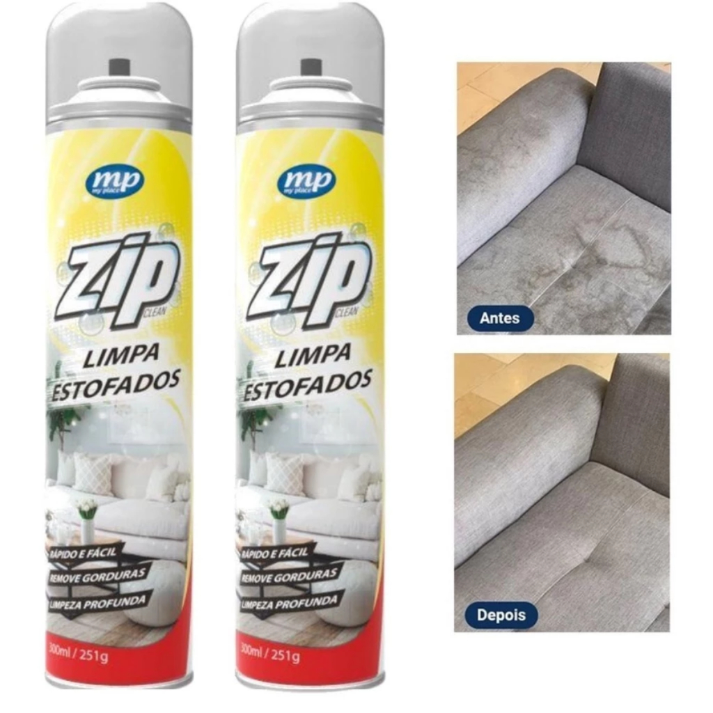 Limpa Estofados Espuma Mágica Spray Zip 300 ml Carro Sofá Tapetes Limpa a seco em Oferta na Shopee