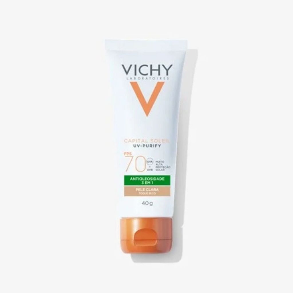 Protetor Solar Facial Vichy Capital Soleil UV-Purify FPS70 Sem Cor Com 40g